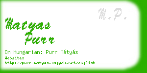 matyas purr business card